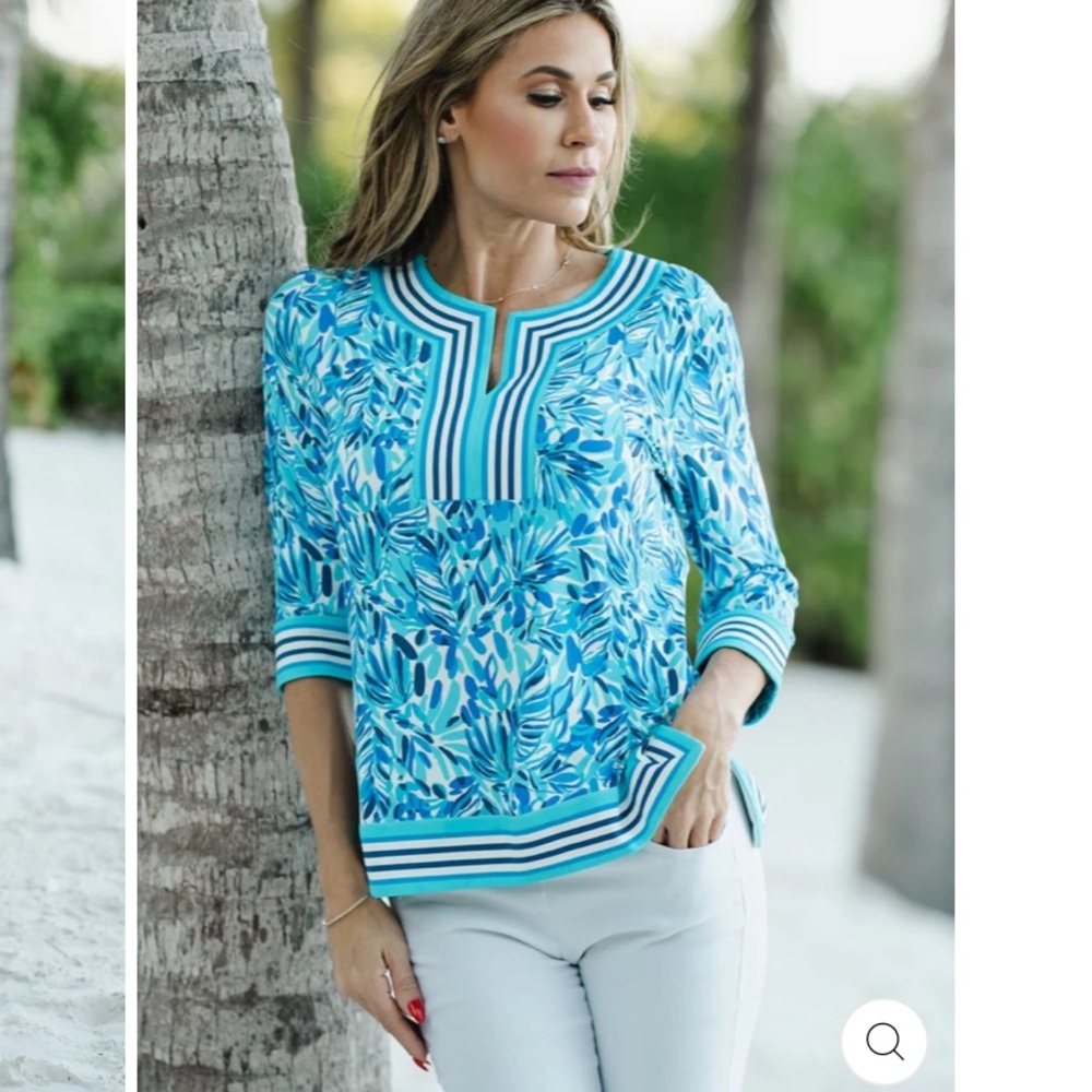 Women’s Jean-Pierre Klifa Alexandra Blue Garden Top